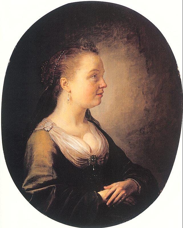 DOU, Gerrit Portrait of a Young Woman Sweden oil painting art